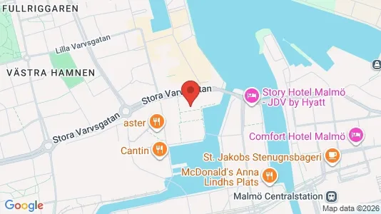 Kontorslokaler att hyra i Malmö Centrum - kort over placeringen