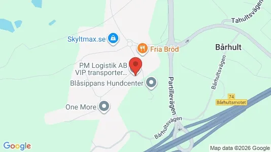Lagerlokaler att hyra i Härryda - kort over placeringen