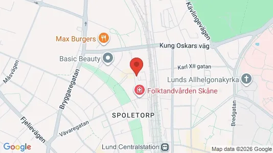 Kontorslokaler att hyra i Lund - kort over placeringen
