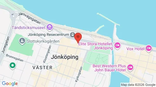 Kontorslokaler att hyra i Jönköping - kort over placeringen