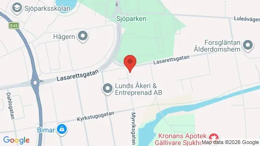 Kontorslokaler att hyra i Gällivare - kort over placeringen
