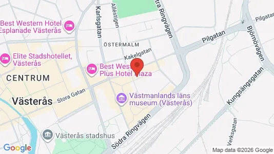 Kontorslokaler att hyra i Västerås - kort over placeringen