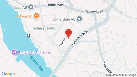 Kontorslokaler att hyra i Solna - kort over placeringen