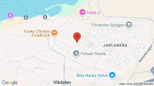 Kontorslokaler att hyra i Nacka - kort over placeringen