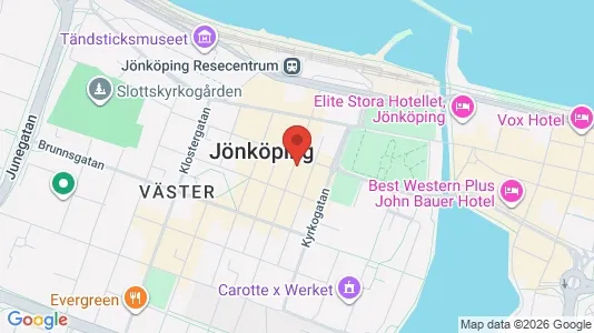 Kontorslokaler att hyra i Jönköping - kort over placeringen
