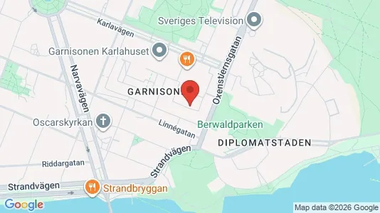 Kontorslokaler att hyra i Östermalm - kort over placeringen