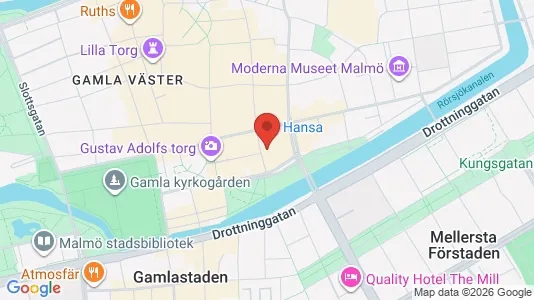 Kontorslokaler att hyra i Malmö Centrum - kort over placeringen
