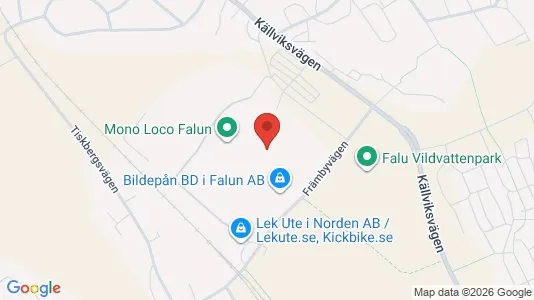 Kontorslokaler att hyra i Falun - kort over placeringen