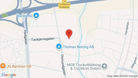 Kontorslokaler att hyra i Örebro - kort over placeringen