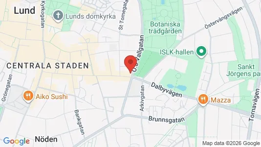 Kontorslokaler att hyra i Lund - kort over placeringen