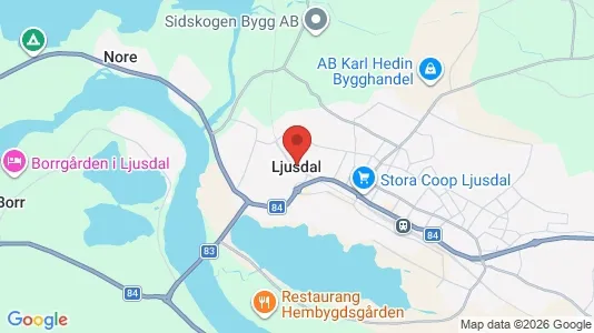 Kontorslokaler att hyra i Ljusdal - kort over placeringen