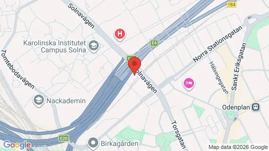 Kontorslokaler att hyra i Solna - kort over placeringen