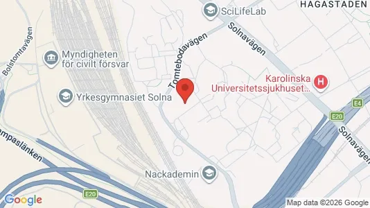 Kontorslokaler att hyra i Solna - kort over placeringen
