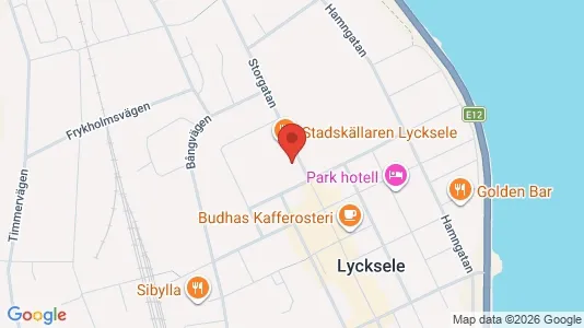 Kontorslokaler att hyra i Lycksele - kort over placeringen