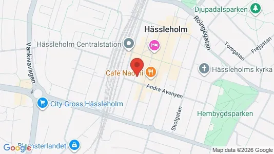 Kontorslokaler att hyra i Hässleholm - kort over placeringen
