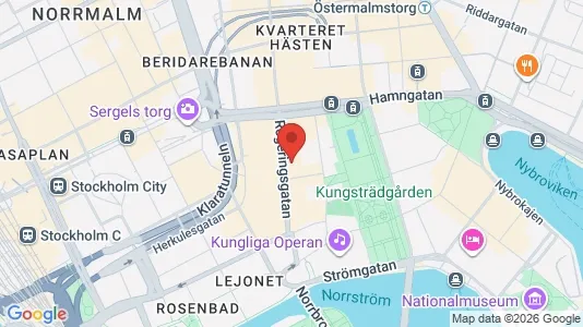 Kontorslokaler att hyra i Stockholm Innerstad - kort over placeringen