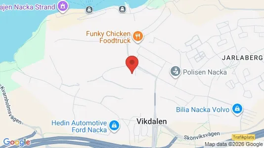 Kontorslokaler att hyra i Nacka - kort over placeringen