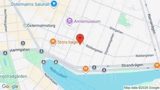 Kontorslokaler att hyra i Östermalm - kort over placeringen