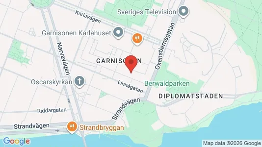 Kontorslokaler att hyra i Östermalm - kort over placeringen
