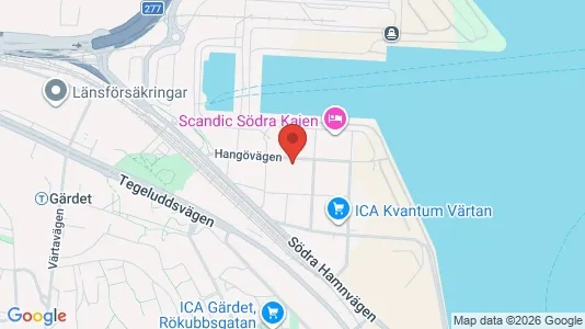 Kontorslokaler att hyra i Gärdet/Djurgården - kort over placeringen