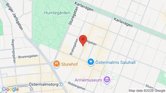 Kontorslokaler att hyra i Östermalm - kort over placeringen