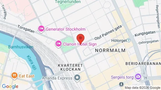 Kontorslokaler att hyra i Stockholm Innerstad - kort over placeringen