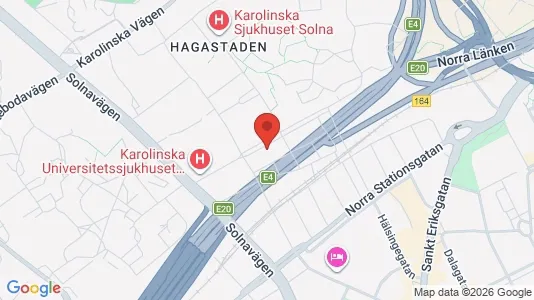 Kontorslokaler att hyra i Solna - kort over placeringen