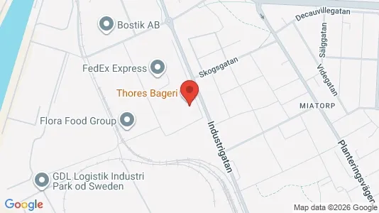 Kontorslokaler att hyra i Helsingborg - kort over placeringen