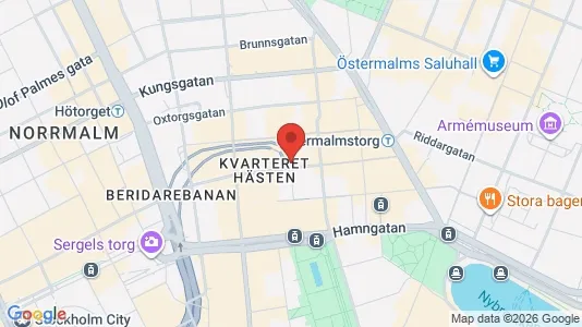 Kontorslokaler att hyra i Stockholm Innerstad - kort over placeringen