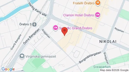 Kontorslokaler att hyra i Örebro - kort over placeringen