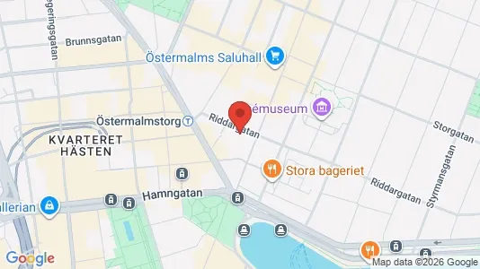 Kontorslokaler att hyra i Östermalm - kort over placeringen