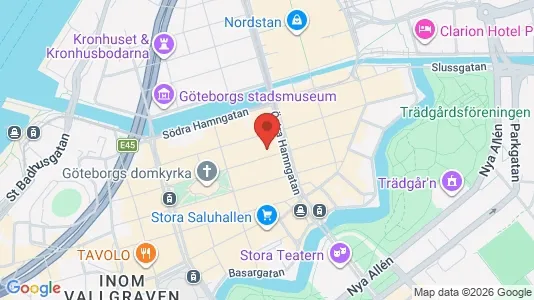 Kontorslokaler att hyra i Göteborg Centrum - kort over placeringen