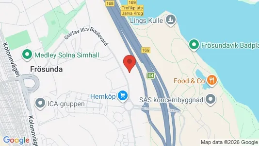 Kontorslokaler att hyra i Solna - kort over placeringen