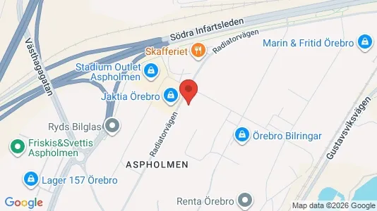 Kontorslokaler att hyra i Örebro - kort over placeringen