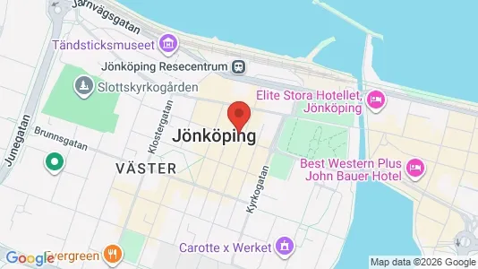 Kontorslokaler att hyra i Jönköping - kort over placeringen
