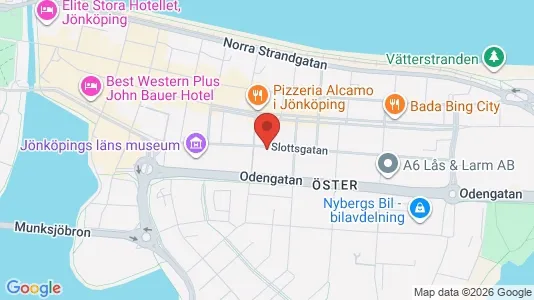 Kontorslokaler att hyra i Jönköping - kort over placeringen