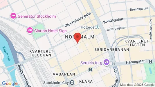 Kontorslokaler att hyra i Stockholm Innerstad - kort over placeringen