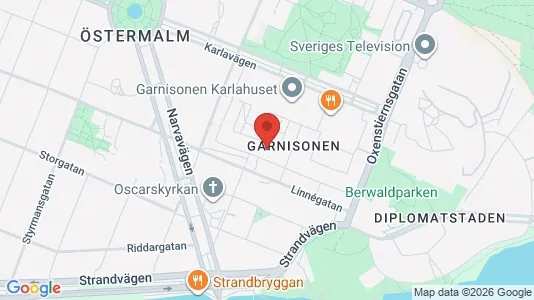 Kontorslokaler att hyra i Östermalm - kort over placeringen