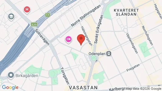 Kontorslokaler att hyra i Vasastan - kort over placeringen