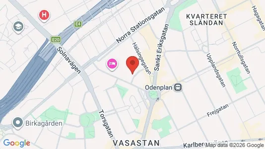 Kontorslokaler att hyra i Vasastan - kort over placeringen
