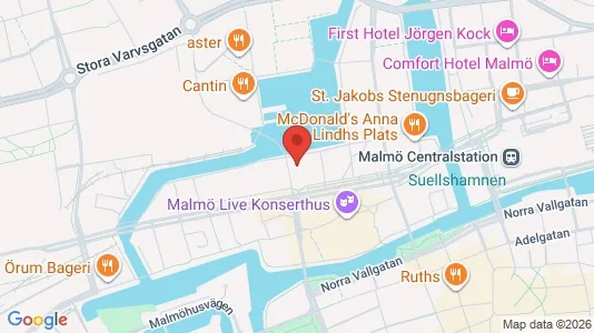 Kontorslokaler att hyra i Malmö Centrum - kort over placeringen