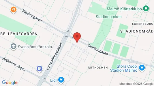 Kontorslokaler att hyra i Malmö Centrum - kort over placeringen