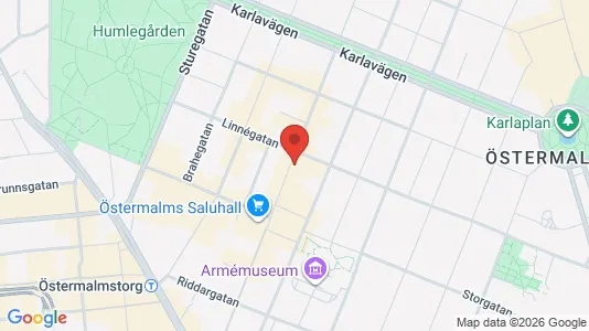 Kontorslokaler att hyra i Östermalm - kort over placeringen
