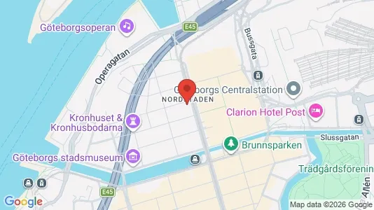 Kontorslokaler att hyra i Göteborg Centrum - kort over placeringen