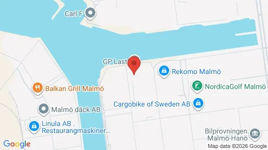 Industrilokaler att hyra i Malmö Centrum - kort over placeringen