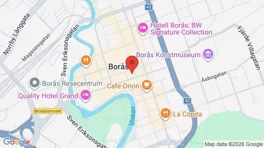 Kontorslokaler att hyra i Borås - kort over placeringen