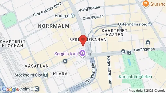 Kontorslokaler att hyra i Stockholm Innerstad - kort over placeringen