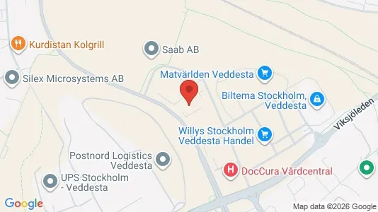 Kontorslokaler att hyra i Järfälla - kort over placeringen