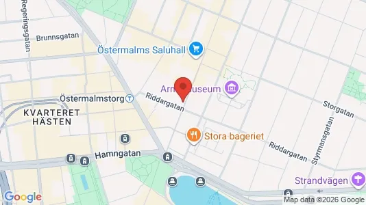 Kontorslokaler att hyra i Östermalm - kort over placeringen