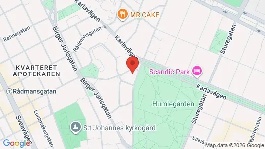 Kontorslokaler att hyra i Östermalm - kort over placeringen